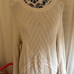 Christopher & Banks Ivory Knit Top